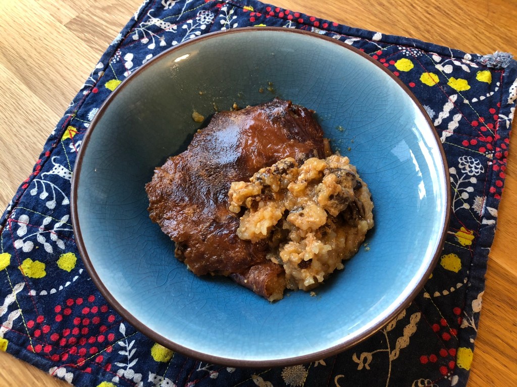 3 hours - correct thickness but with broken, mushy rice and a skin that was too thick and chewy.